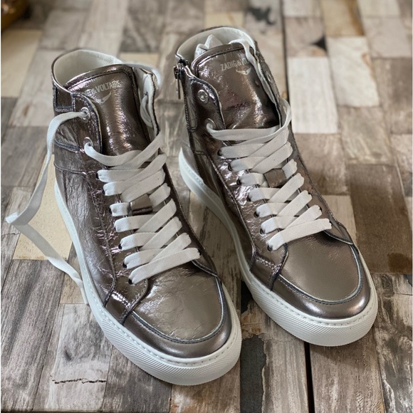 ZADIG & VOLTAIRE ZV1747 High Flash Metallic High Top
Sneakers Size 40 size US 9 - Picture 5 of 14